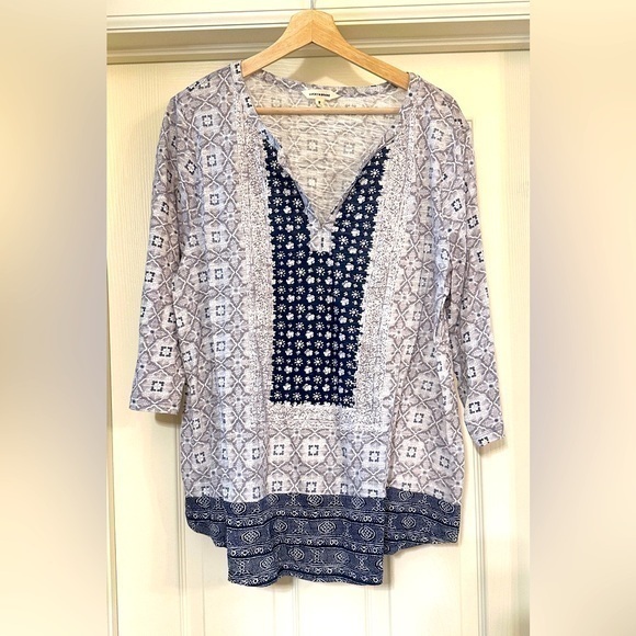 Lucky Brand Tops - Lucky Brand boho 3/4 sleeve top